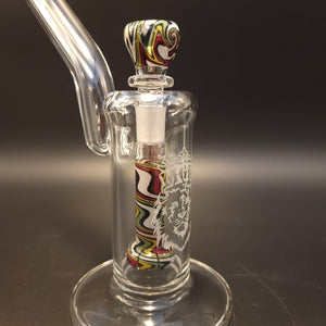 Worked Bubbler-Rasta/White/Steel