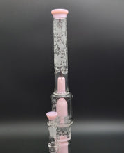 Load image into Gallery viewer, Custom Sandblast Pink Accent Double Perc Stemless